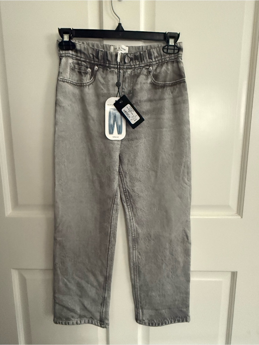rag & bone Kids Washed Gray Straight Jeans